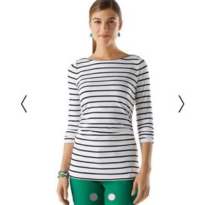 WHBM | Striped Boatneck Top